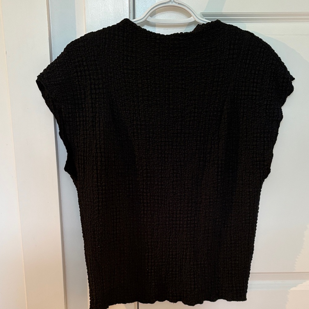Zara Black Textured Blouse